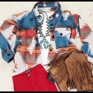 Aztec Rancher Yellowstone Shacket Jacket